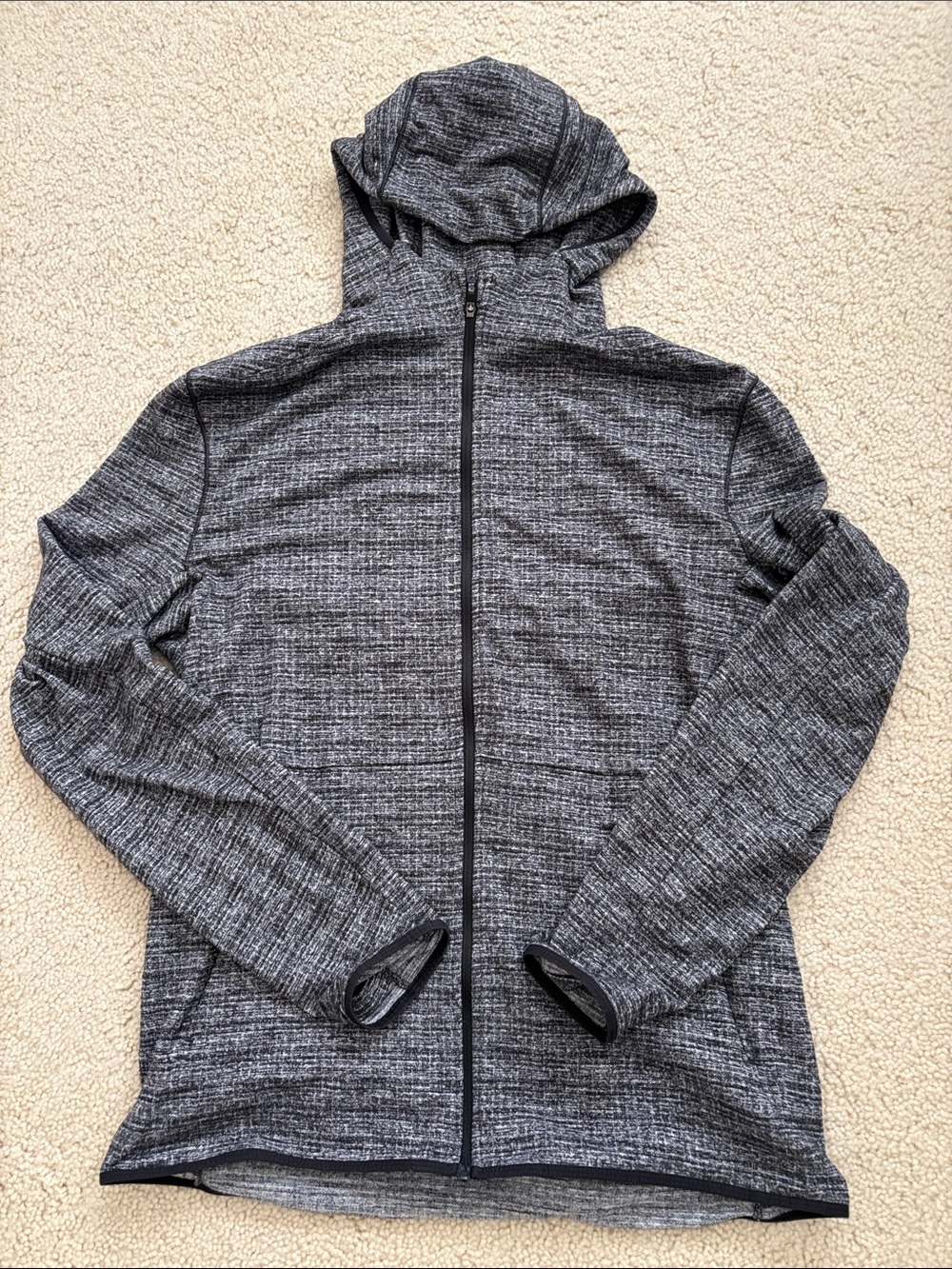 Men's LuLuLemon Hooded stretchy Full-Zip Jacket - Grey Heather